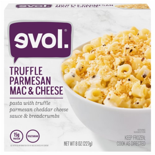 Evol® Bowl Truffle Parmesan Mac & Cheese Frozen Meal Perspective: front