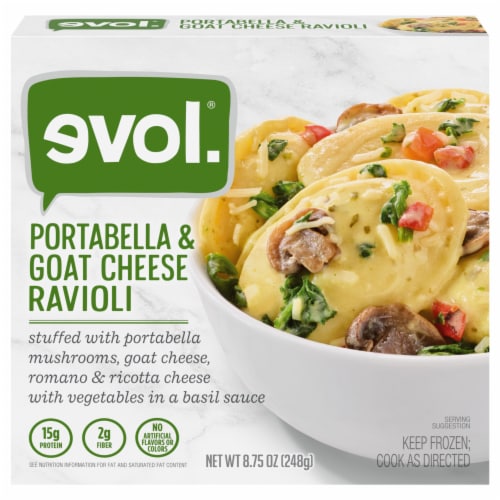 Evol Portabella & Goat Cheese Ravioli Bowl Frozen Meal