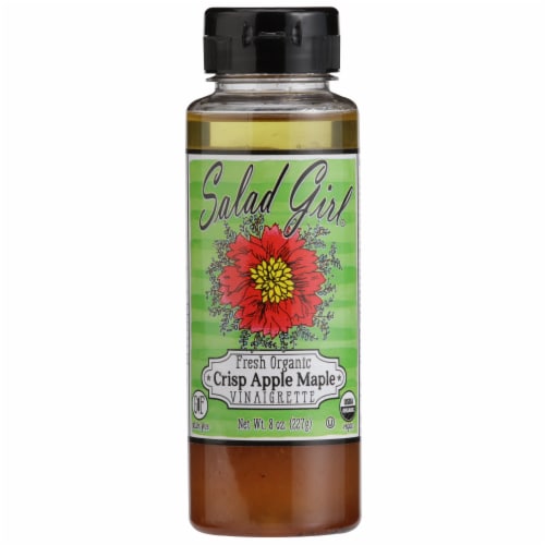 Salad Girl Organic Crisp Apple Maple Vinaigrette Dressing Perspective: front