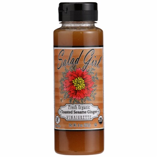 Salad Girl Organic Toasted Sesame and Ginger Salad Dressing Perspective: front