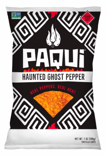 Paqui® Haunted Ghost Pepper Tortilla Chips Perspective: front