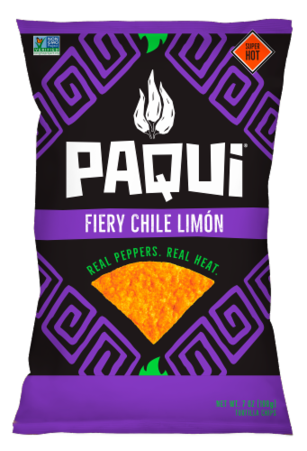 Paqui Fiery Chile Limon Tortilla Chips Perspective: front