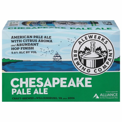 Alewerks Brewing Company Chesapeake Pale Ale Perspective: front
