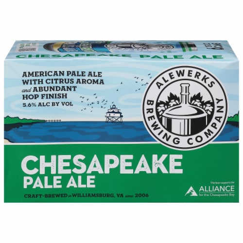 Alewerks Brewing Company Chesapeake Pale Ale Perspective: front