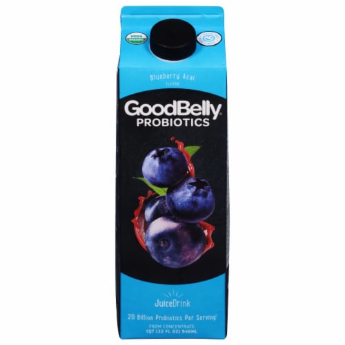 GoodBelly® Probiotic Blueberry Acai Fruit Juice Perspective: front