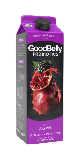 GoodBelly Pomegranate Blackberry Fruit Juice Perspective: front