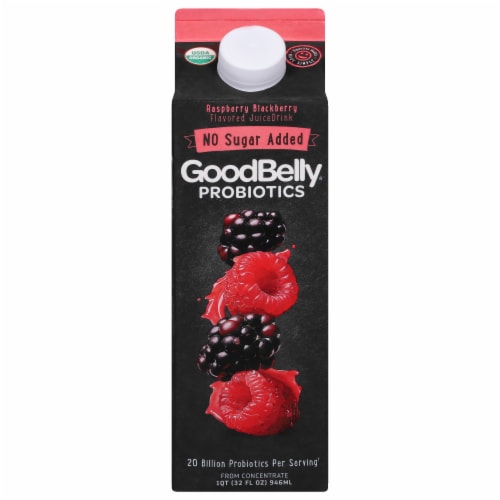 GoodBelly® Probiotics Raspberry Blackberry Flavored JuiceDrink Perspective: front