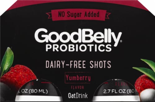 GoodBelly Probiotic StraightShot Yumberry Flavor Oat Drink Perspective: front