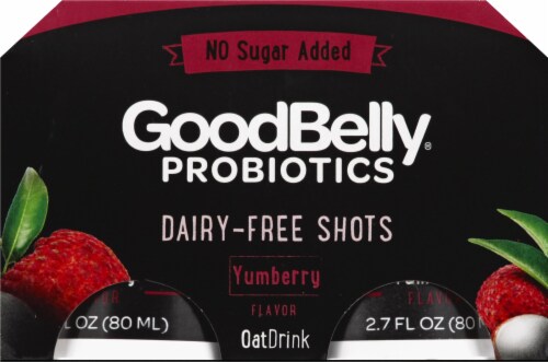 GoodBelly Probiotic StraightShot Yumberry Flavor Oat Drink Perspective: front