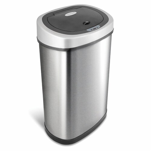 NINESTARS 13.2 Gallon Stainless Steel Hands Free Motion Sensor Garbage Trash Can 1 Piece Mariano s