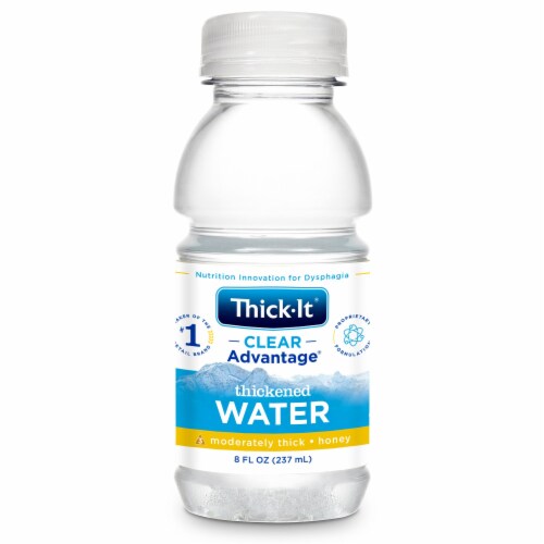 Thick-It Clear Advantage Thickened Water Unflavored 8 oz Bottle Perspective: front