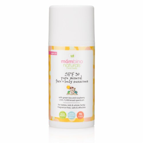Mambino Naturals Fresh Baby Pure Mineral Face + Body Sunscreen SPF 30 Perspective: front