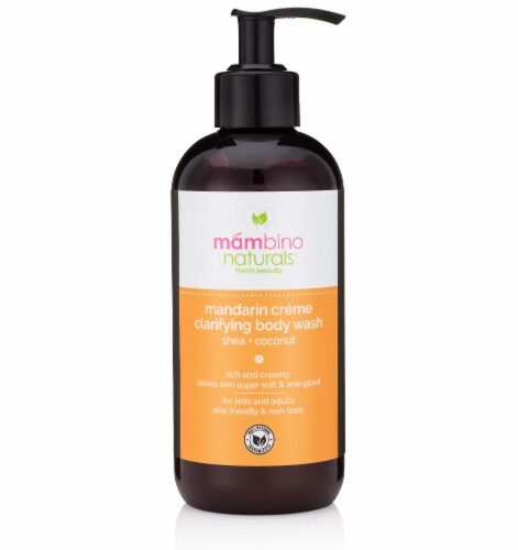 Mambino Naturals Mandarin Creme Clarifying Body Wash Perspective: front