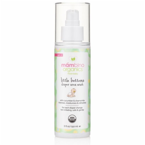 Mambino Organics  Fresh Baby Little Bottoms Diaper Area Wash with Cucumber & Chamomile Ages 0+ Perspective: front