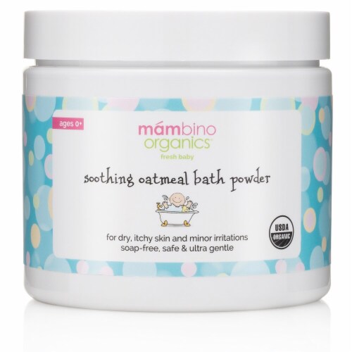 Mambino Organics® Fresh Baby Soothing Oatmeal Bath Powder Ages 0+ Perspective: front