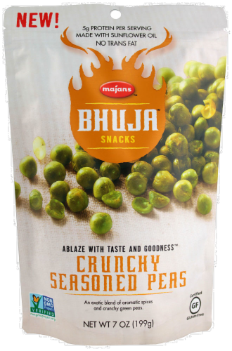 Majans Bhuja Crunchy Seasoned Peas Perspective: front