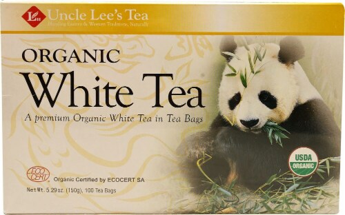 Uncle Lee’s Organic White Tea Bags Perspective: front