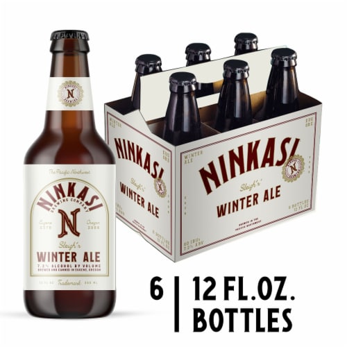 Ninkasi Brewing Company Seasonal Winter Ale Craft Beer Perspective: front