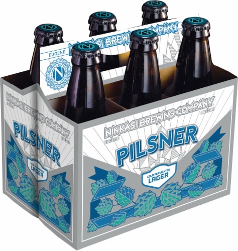 Ninkasi Pilsner Cold Fermented Lager Beer Perspective: front