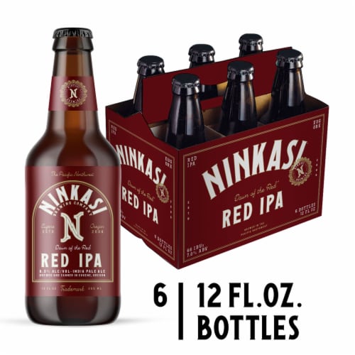 Ninkasi Brewing Company Dawn of the Red IPA Craft Beer Perspective: front