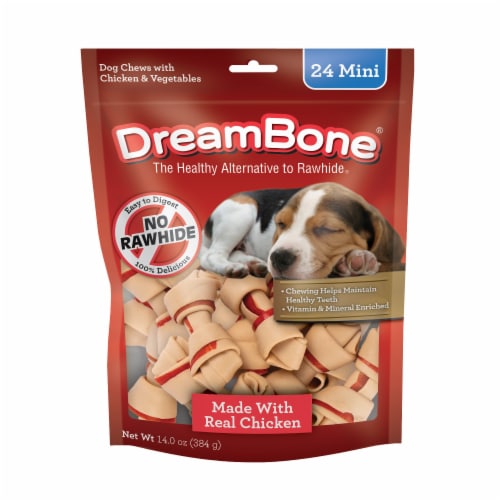 DreamBone® Small Vegetable & Chicken Dog Chews Perspective: front