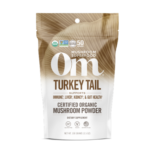 OM  Organic Mushroom Nutrition Supplement Powder - Turkey Tail Perspective: front