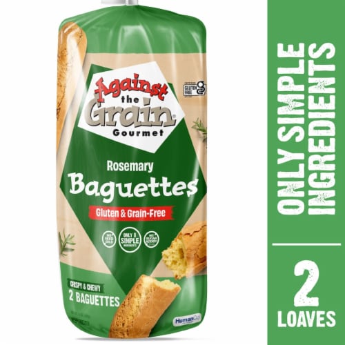 Against The Grain® Gourmet Gluten-Free Rosemary Baguettes Perspective: front