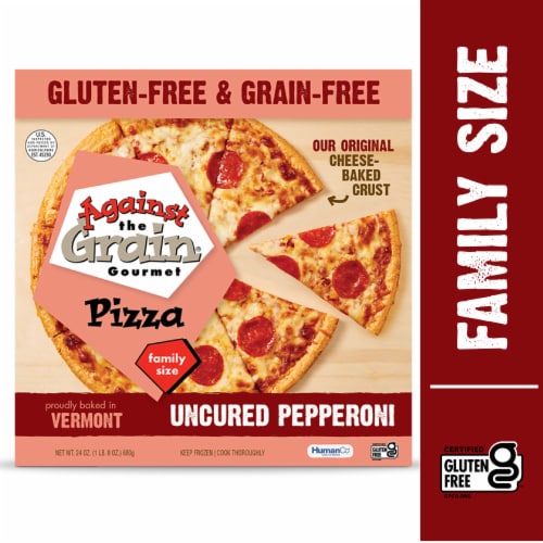 Against the Grain® Gourmet Gluten Free Pepperoni Frozen Pizza Perspective: front