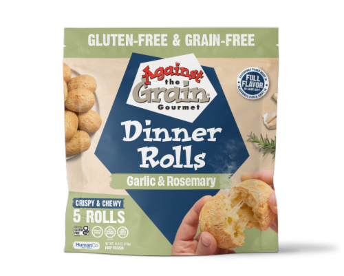 Against the Grain® Garlic & Rosemary Frozen Dinner Rolls Perspective: front