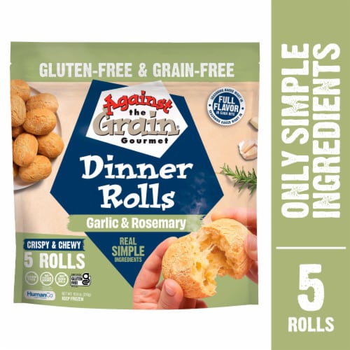 Against the Grain® Garlic & Rosemary Frozen Dinner Rolls Perspective: front