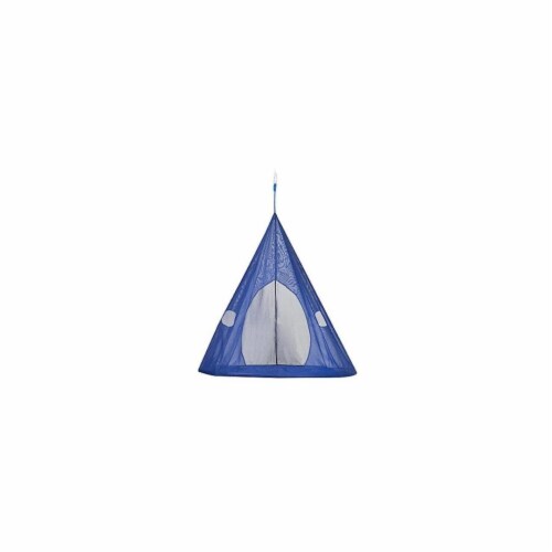 Flowerhouse Tear Drop Hanging Chair - Blue Perspective: front