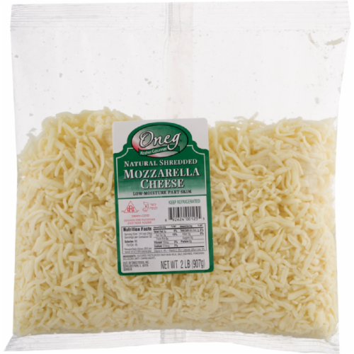 Oneg® Natural Shredded Mozzarella Cheese Perspective: front