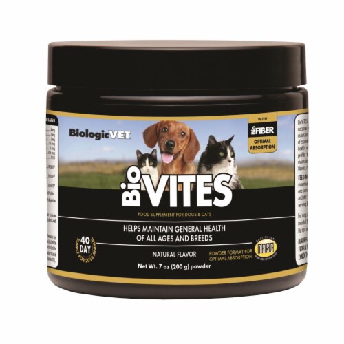 BiologicVET BioVites Natural Flavor Dog & Cat Food Supplement Perspective: front