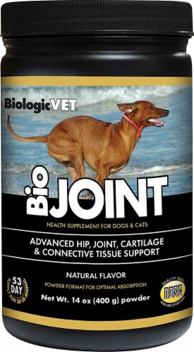 BiologicVET BioJOINT Natural Flavored Advanced Mobility Support Health Supplement For Dogs & Cats Perspective: front