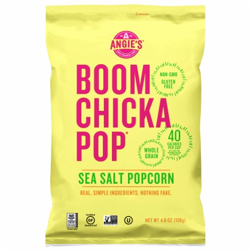 Angie's® BOOMCHIKAPOP® Sea Salt Popcorn Perspective: front