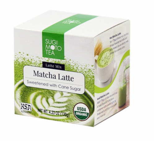 Sugimoto Tea Organic Matcha Latte Mix Perspective: front