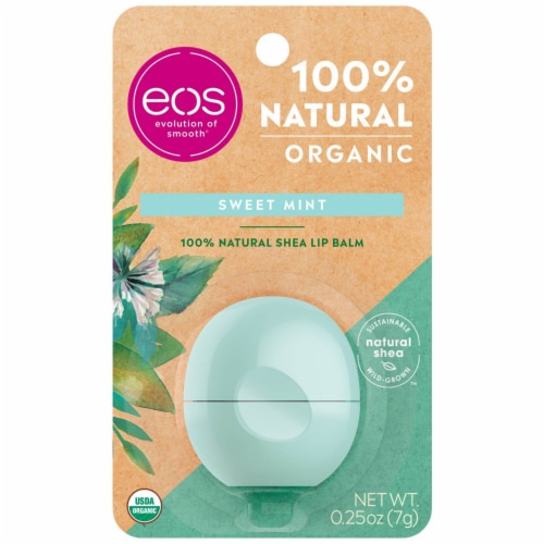 EOS Sweet Mint Lip Balm Sphere Perspective: front