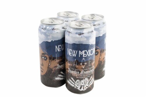 Tractor Brewing Company New Mexican Lager Beer Perspective: front