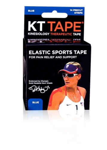 KT Tape Blue Elastic Sports Tape Perspective: front