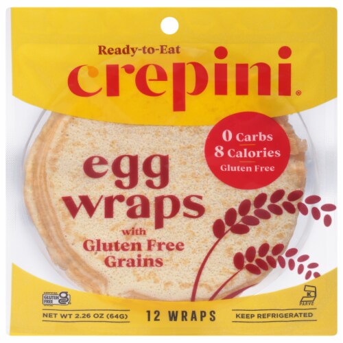 Crepini Gluten Free Gains Petite Egg Wraps Perspective: front