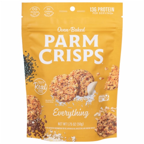 Parm Crisps® Everything Seasoned Cheese Snack Perspective: front