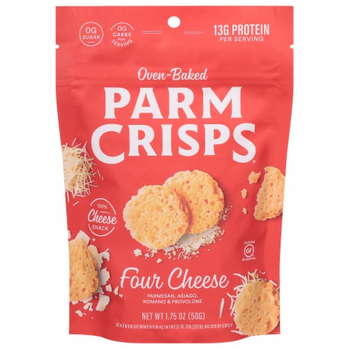 ParmCrisps® Four Cheese Oven-baked Parm Crisps Perspective: front