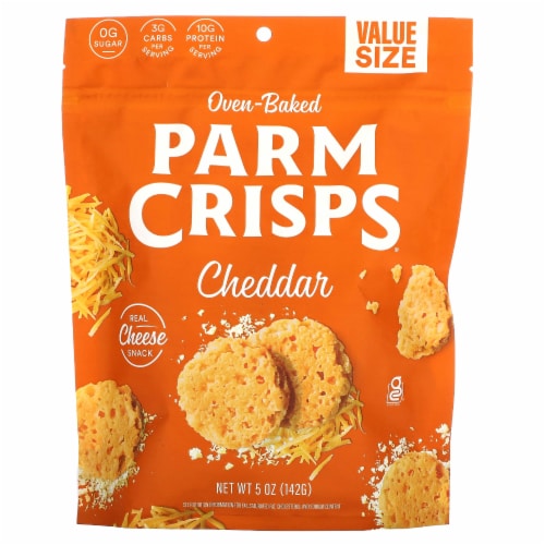 ParmCrisps® Oven Baked Cheddar Parmesan Crisps Snacks Perspective: front