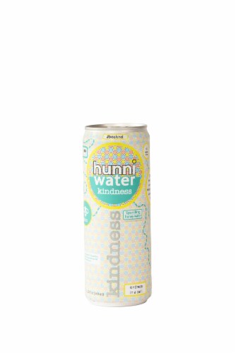 Hunniwater Honey BeeKind Lemon Honeydew Flavored Sparkling Water Can Perspective: front