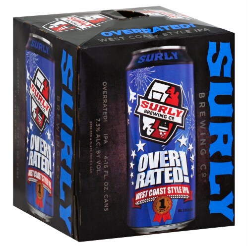 Surly Overrated West Coast Style IPA Perspective: front