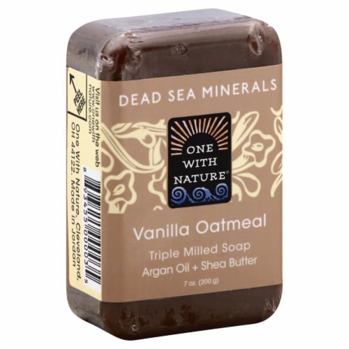 One With Nature Vanilla Oatmeal Soap Perspective: front