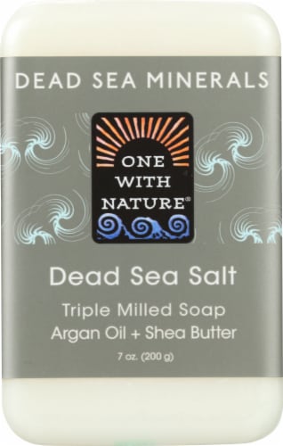 One with Nature Dead Sea Salt Bar Soap Perspective: front