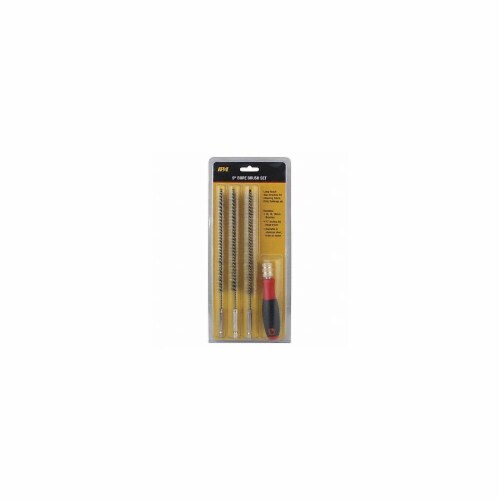 Innovative Products Of America IP8084 9 In. Bore Brass Brush Set With Handle Perspective: front