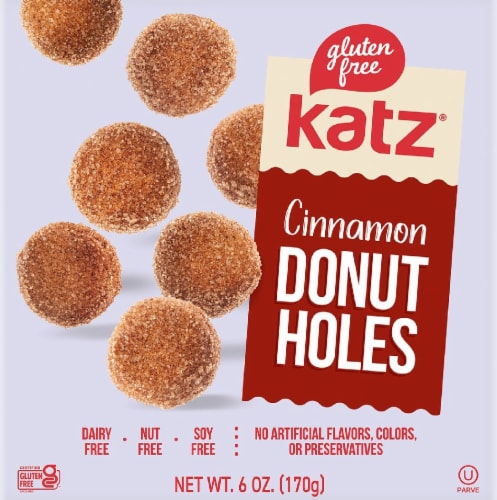Katz® Gluten Free Cinnamon Donut Holes Perspective: front