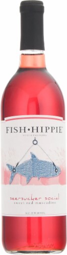 Fish Hippie® Seersucker Social Sweet Red Muscadine Perspective: front